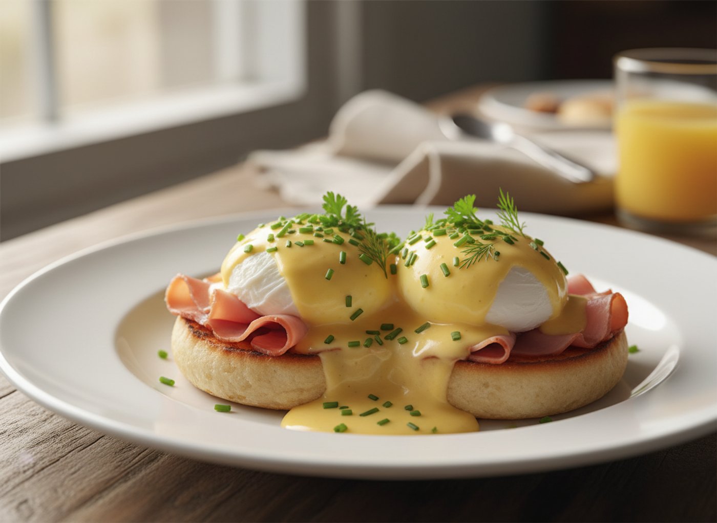 Oeufs bénédicte, sauce hollandaise maison